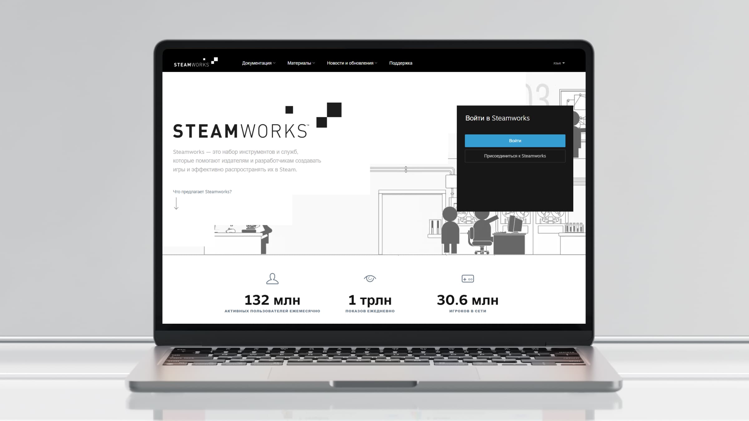 Steamworks необходим для работы с играми на Steam.